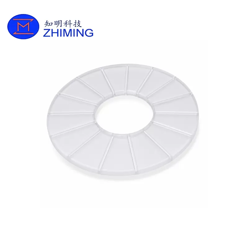 Custom Fused Quartz Fixture Ring with Radial Support Ribs - الصورة 2